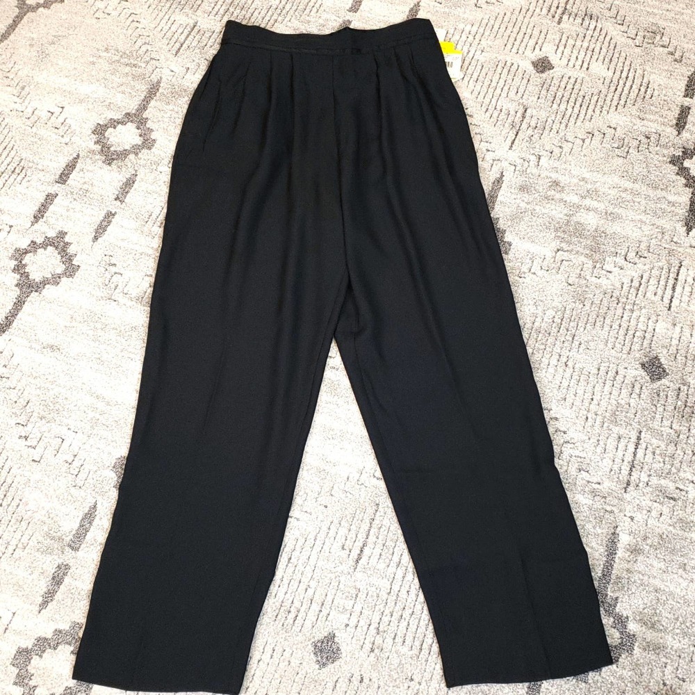 Breckenridge Vintage Black Pleated Taper Dress Pants size 10